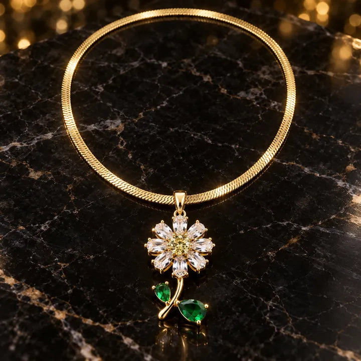 Collar de Girasol Oro 18k