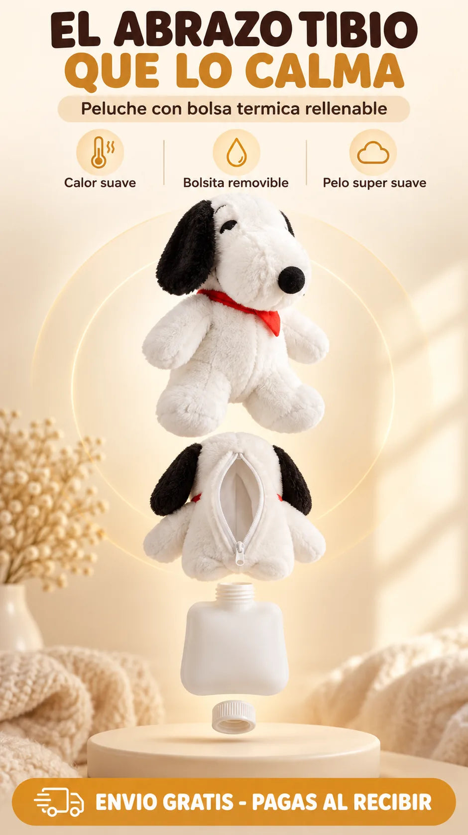 Peluche Térmico Anticólicos snoopy